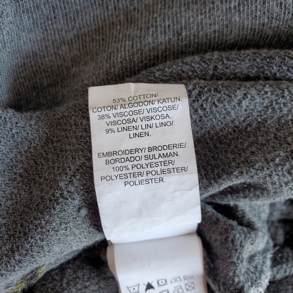 SOLD Vintage Lucky Brand Linen Blend Embroidered Hoodie - Picture 8 of 13